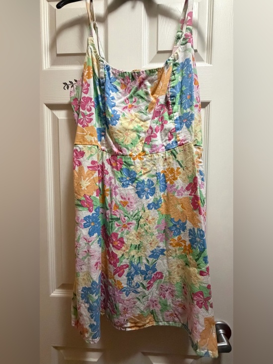 Old Navy Dresses & Skirts - Old Navy Pastel Floral Smocked Top in Pink, Green & Orange